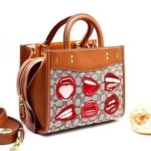 NWT AUTHENTIC Coach X Tom Wesselmann Rogue 25 In Signature Textile Jacquard